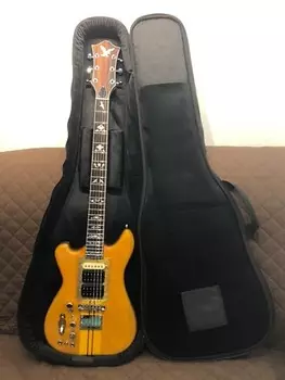 Электрогитара Eastwood Walnut Middle Maple Walnut Top C Shape Neck 6-String Electric Wolf Guitar w/Soft Case-Lefty