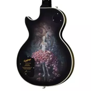 Электрогитара Epiphone Adam Jones Les Paul Custom Art Collection: Julie Heffernan’s Study For Self-Portrait with Rose Skirt and a Mouse Electric Guitar