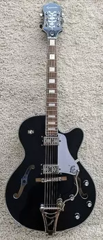 Электрогитара Epiphone Emperor Swingster Semi Hollow Guitar w/Bigsby, Black Aged Gloss