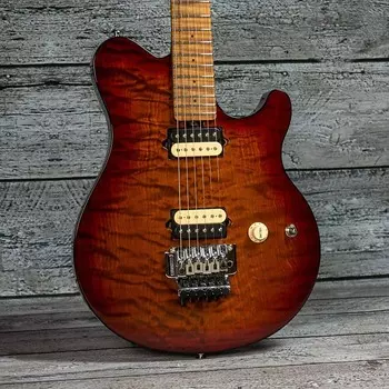 Электрогитара Ernie Ball Music Man Axis - Roasted Amber Quilt - Roasted Maple Neck