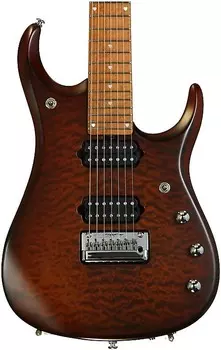 Электрогитара Ernie Ball Music Man JP15 7 Electric Guitar - Sahara Burst Quilt