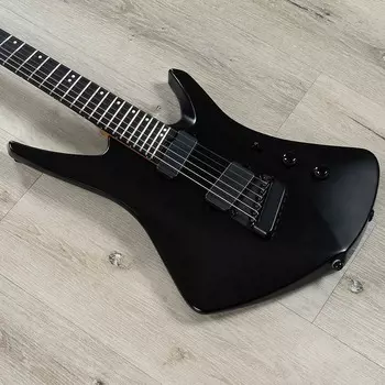 Электрогитара Ernie Ball Music Man Kaizen 6 Multi-Scale Guitar, Ebony Fretboard, Apollo Black