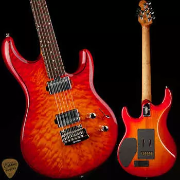 Электрогитара Ernie Ball Music Man Luke 3 HH Maple Top - Cherry Burst Quilt