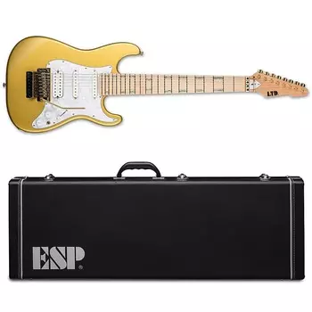 Электрогитара ESP LTD JRV 8FR Metallic Gold MGO 8 String Baritone Javier Reyes - BRAND NEW + HARD CASE 8 FR Floyd Rose