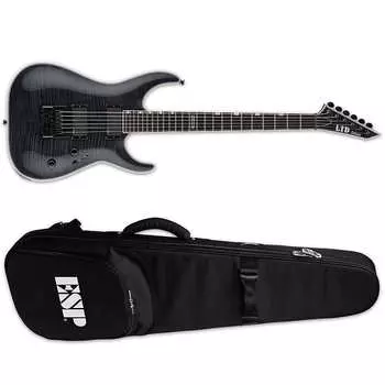 Электрогитара ESP LTD LTD MH-1000 Evertune ET FM See Thru Black Electric Guitar + ESP Gig Bag MH 1000 STBLK