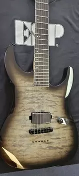 Электрогитара ESP LTD M-1001NT QMCHB 2022 - Charcoal Burst