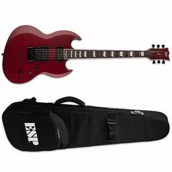 Электрогитара ESP LTD Viper-1000 Evertune QM See Thru Black Cherry Satin Electric Guitar + ESP Gig Bag Viper 1000