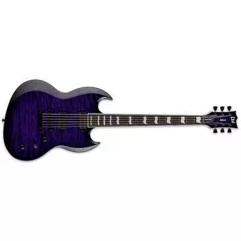Электрогитара ESP LTD Viper-1000 Guitar, Quilt Maple Top, Macassar Ebony Fretboard, See Thru Purple Sunburst