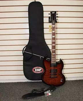 Электрогитара ESP LTD Viper Bundle 256QM Electric Guitar Dark Brown