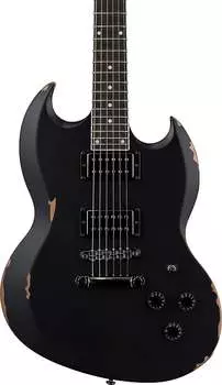 Электрогитара ESP LTD Volsung Lars Fredriksen Electric Guitar - Distressed Black Satin