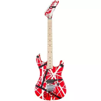 Электрогитара EVH Striped Series 5150 с красными, черными и белыми полосками