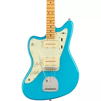 Электрогитара Fender American Professional II Jazzmaster Maple с накладкой для левой руки, цвет Майами синий
