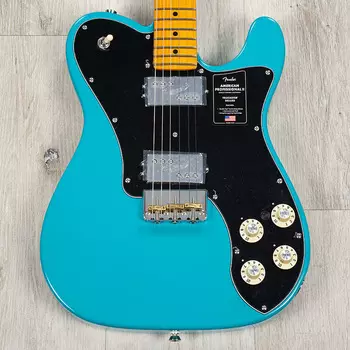 Электрогитара Fender American Professional II Telecaster Deluxe Guitar, Maple, Miami Blue