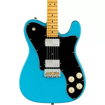 Электрогитара Fender American Professional II Telecaster Deluxe с кленовым грифом Miami Blue
