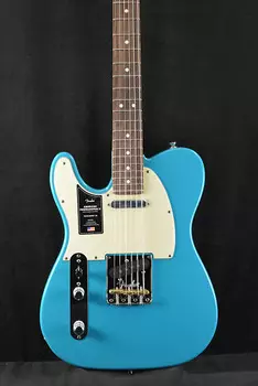 Электрогитара Fender American Professional II Telecaster Left-Hand Miami Blue Rosewood Fingerboard