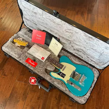Электрогитара Fender American Professional II Telecaster Left-Handed RW Miami Blue 7lbs, 15oz US210042433