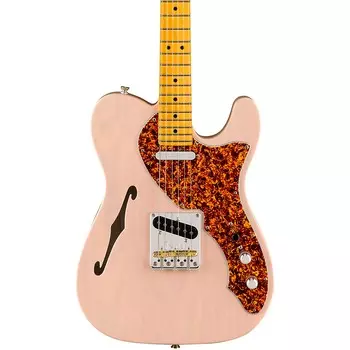 Электрогитара Fender American Professional II Telecaster Thinline, ограниченная серия, прозрачный корпус, розовая