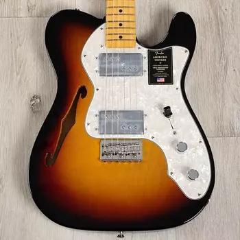 Электрогитара Fender American Vintage II 1972 Telecaster Thinline Guitar, 3-Color Sunburst