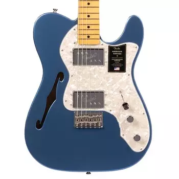 Электрогитара Fender American Vintage II 1972 Telecaster Thinline Electric Guitar, Maple, Lake Placid Blue
