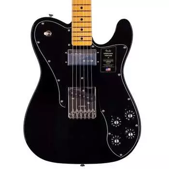 Электрогитара Fender American Vintage II Limited Edition '77 Telecaster Custom, клен, черный Fender American II Limited Edition '77 Telecaster Electric Guitar, Maple, Black