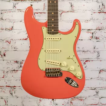 Электрогитара Fender - B2 Custom Shop '64 Stratocaster - Electric Guitar - Journeyman Relic - Faded Aged Fiesta Red - w/ Custom Shop Hardshell Case - x2770