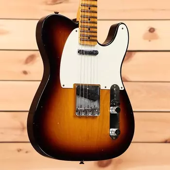 Электрогитара Fender Custom Shop 1957 Telecaster Journeyman Relic - Wide Fade 2 Color Sunburst - CZ572491 - PLEK'd