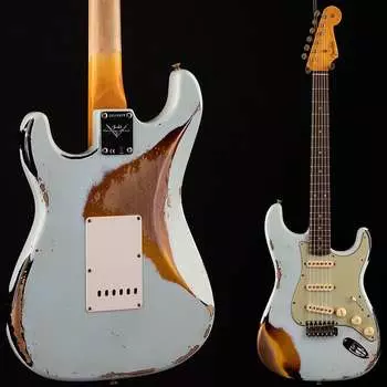 Электрогитара Fender Custom Shop 1961 LTD Stratocaster Heavy Relic Sonic Blue/3-Color Sunburst 629