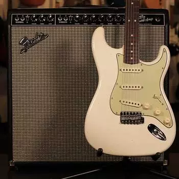 Электрогитара Fender Custom Shop 1963 Stratocaster Journeyman 2023 - Aged Olympic White