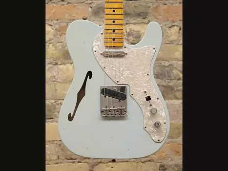 Электрогитара Fender Custom Shop 1969 Telecaster Thinline Journeyman Relic 2023 - Aged Sonic Blue 6 lbs 4.5 oz