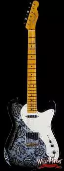 Электрогитара Fender Custom Shop 50s Thinline Telecaster Hand-Wound Pickups Maple Neck Relic Black Paisley