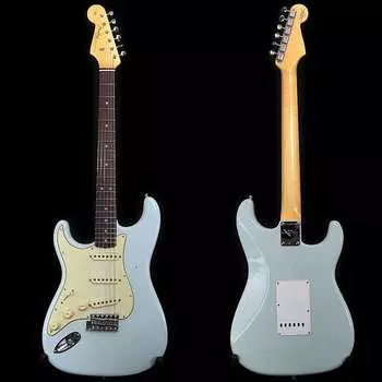 Электрогитара Fender Custom Shop 64 Strat relic sonic blue lefty lefthanded LH