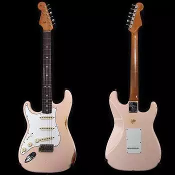 Электрогитара Fender Custom Shop 64 Strat Relic shell pink lefty lefthanded LH
