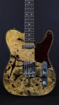 Электрогитара Fender Custom Shop Artisan Buckeye Burl Double Esquire Custom Thinline NOS