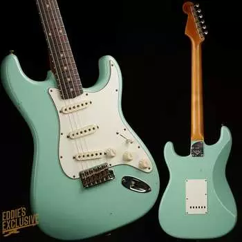 Электрогитара Fender Custom Shop Eddie's Guitars Exclusive Dealer Select Roasted 1963 Stratocaster Journeyman - Pinecrest Green