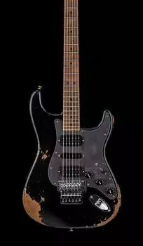 Электрогитара Fender Custom Shop Empire 67 Super Stratocaster HSH Floyd Rose Heavy Relic - Black #15288