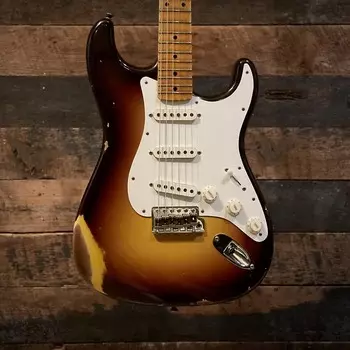 Электрогитара Fender Custom Shop Fat 50's Stratocaster Relic in Wide-fade 2-tone Chocolate Sunburst