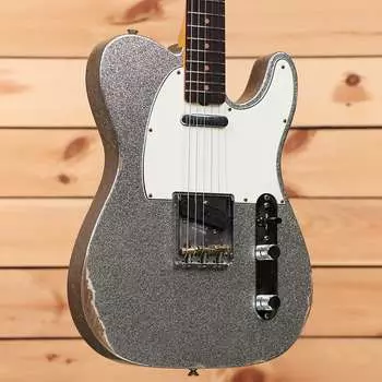 Электрогитара Fender Custom Shop Limited 1961 Telecaster Relic - Aged Silver Sparkle - CZ570656 - PLEK'd