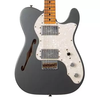 Электрогитара Fender Custom Shop Limited Edition 1970s Telecaster Thinline Journeyman Relic - Aged Charcoal Frost Metallic - Boutique Electric Guitar - NEW!