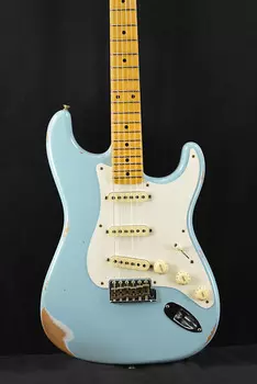 Электрогитара Fender Custom Shop Limited Edition '57 Stratocaster Relic - Faded Aged Daphne Blue