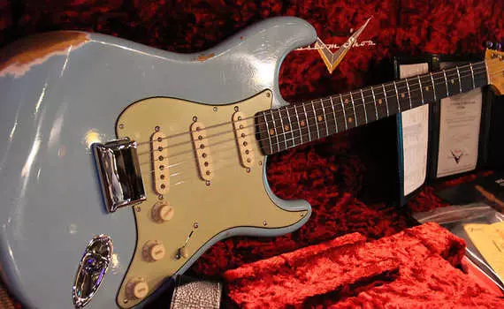 Электрогитара Fender Custom Shop Limited Edition '59 Hardtail Stratocaster Aged Daphne Blue