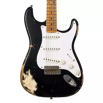 Электрогитара Fender Custom Shop Limited Edition 70th Anniversary 1954 Stratocaster Heavy Relic - Black - Electric Guitar NEW!