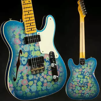 Электрогитара Fender Custom Shop Limited Edition Dual P90 Blue Floral Telecaster Relic