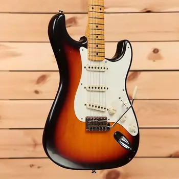 Электрогитара Fender Custom Shop Limited Kyle McMillin Masterbuilt 1958 Stratocaster Relic - Faded/Aged Chocolate 3 Tone Sunburst - R129006 - PLEK'd