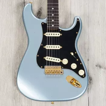 Электрогитара Fender Custom Shop LTD 1965 Dual-Mag Stratocaster Journeyman Relic Guitar, Ice Blue Metallic Aged