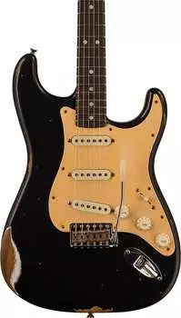 Электрогитара Fender Custom Shop Ltd Edition Roasted "Big Head" Strat Relic, Aged Black w/Case