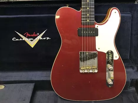 Электрогитара Fender Custom Shop P90 Mahogany Telecaster Journeyman Relic, Aged Firemist with Case