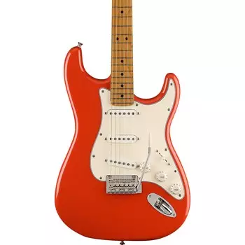Электрогитара Fender Player Stratocaster с накладкой из жареного клена и звукоснимателями Fat 50-х, ограниченная серия, Fiesta Red
