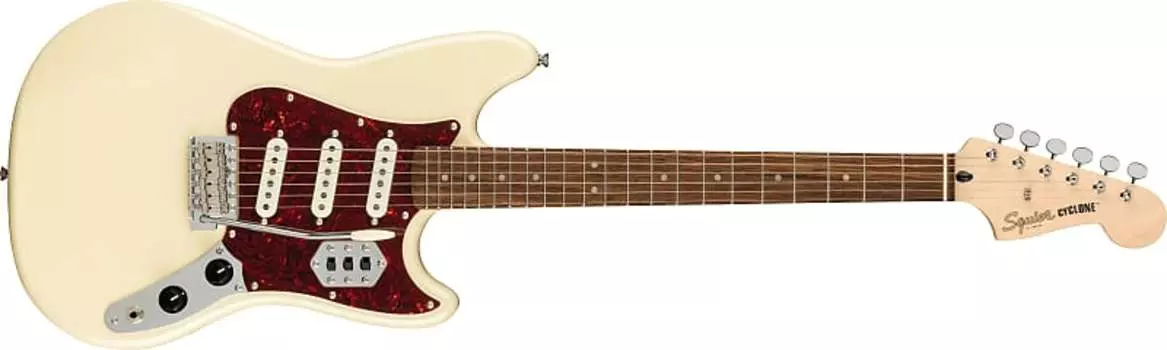 Электрогитара Fender Squier Paranormal Cyclone Guitar, Tortoiseshell Pickguard, Pearl White