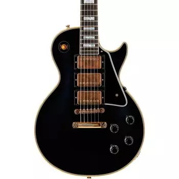 Электрогитара Gibson Custom 1957 Les Paul Custom Reissue с 3 звукоснимателями VOS черного цвета