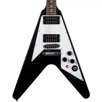 Электрогитара Gibson Custom Kirk Hammett 1979 Flying V, Murphy Lab Replica Aged Ebony Electric Guitar